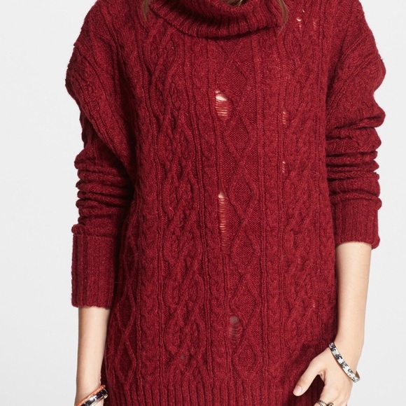 Free People Complex Cable Turtleneck - Picture 3 of 4